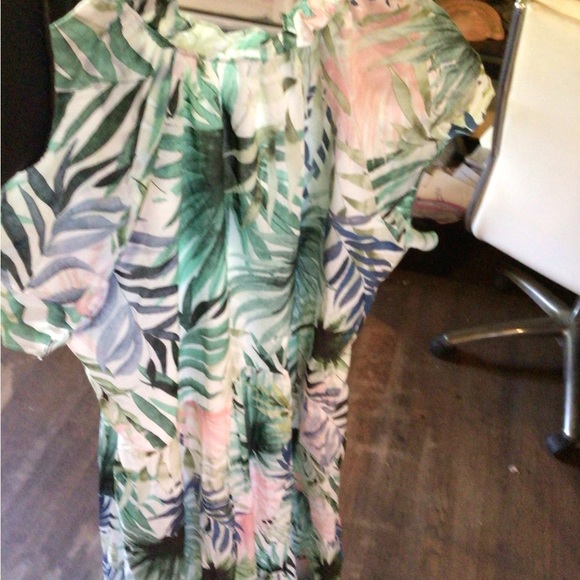 1 left ! Lavender Brown Palms maxi dress - Picture 6 of 9